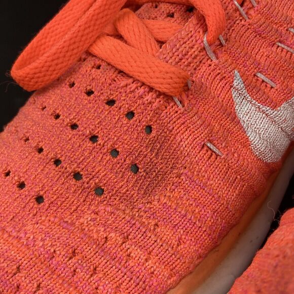 Nike Free RN Flyknit -Women's Sz 7.5 -Orange Knit -Low Running Shoes- 831070-801 - Picture 5 of 10